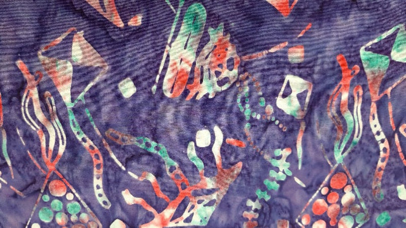 Batik Fabric In A Purple Print - Christina's Fabrics Online Superstore. Shop now