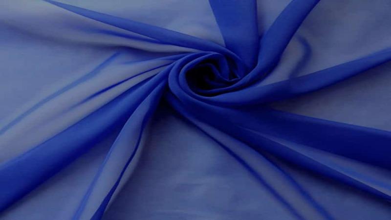 Chiffon Bridal Fabric - Solid Royal Blue Color - $4.25 - Christina's Fabrics - Online Superstore. Shop now