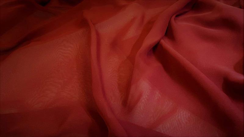 Chiffon Fabric In A Burgundy Color - $3.50 - Christina's Fabrics - Online Superstore. Shop now
