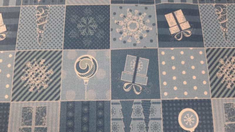 Christmas Cotton in Blue With A Christmas Presents Print - Christina's Fabrics Online Superstore. Shop now