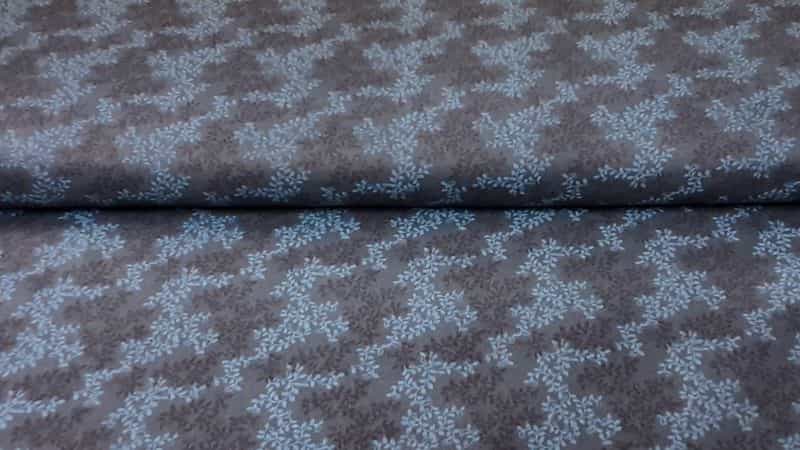 Cotton Fabric In A Blue Leaf Print | Christina's Fabrics - Christina's Fabrics Online Superstore. Shop now