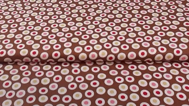 Cotton Fabric In A Brown Dot Print | Christina's Fabrics - Christina's Fabrics Online Superstore. Shop now