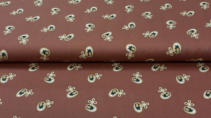 Cotton Fabric In A Brown Print | Christina's Fabrics - Christina's Fabrics - Online Superstore. Shop now
