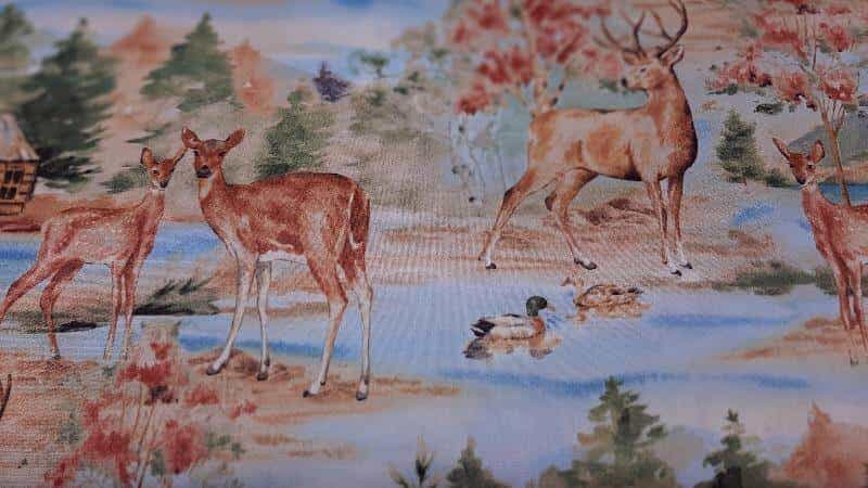 Cotton Fabric In A Deer Print - $5.75 - Christina's Fabrics - Online Superstore. Shop now