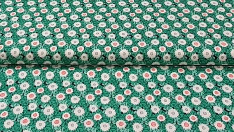 Cotton Fabric In A Green Color Print - Christina's Fabrics Online Superstore. Shop now