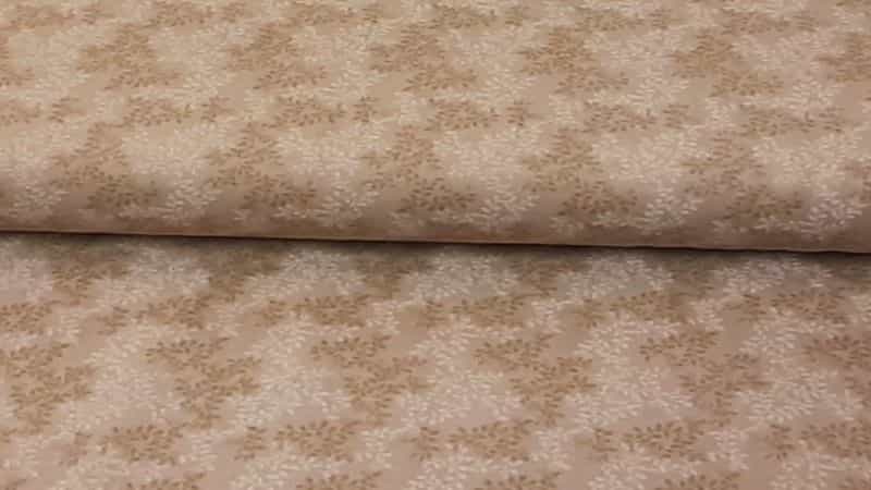 Cotton Fabric In A Ivory Leaf Print - Christina's Fabrics Online Superstore. Shop now