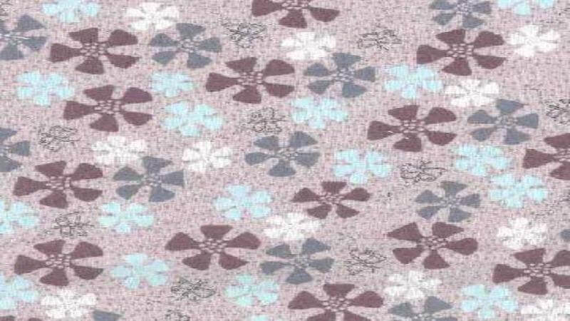 Cotton Fabric In A Light Pink And Mulberry - Christina's Fabrics Online Superstore. Shop now