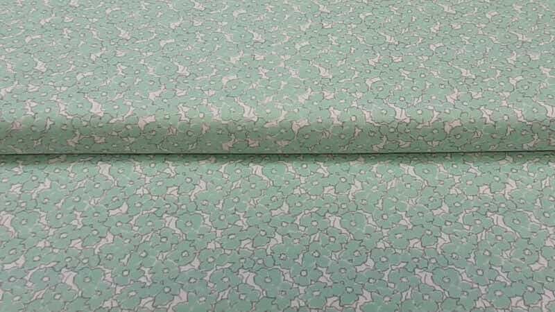 Cotton Fabric In A Mint Color With A Print - Christina's Fabrics Online Superstore. Shop now
