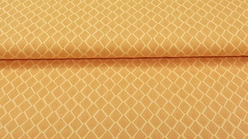 Cotton Fabric In A Yellow Diamond Print - Christina's Fabrics - Online Superstore. Shop now