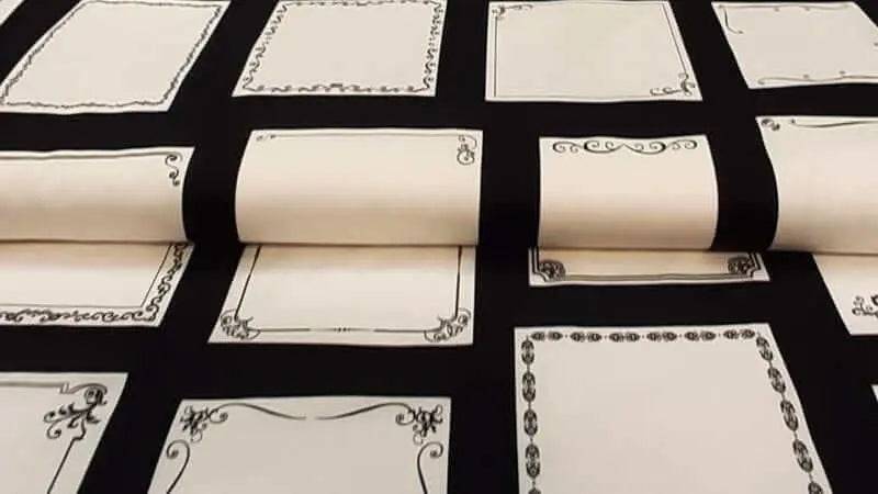 Cotton Fabric In Black And White Print - Christina's Fabrics Online Superstore. Shop now