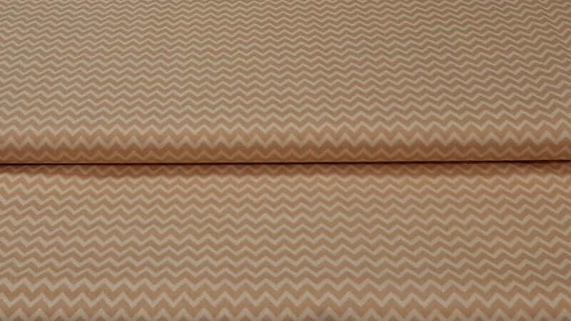 Cotton Fabric In Light Brown Chevron Print - Christina's Fabrics - Online Superstore. Shop now