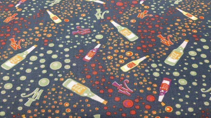 Cotton Fabric In Midnight Blue With A Fun Print - Christina's Fabrics - Online Superstore. Shop now
