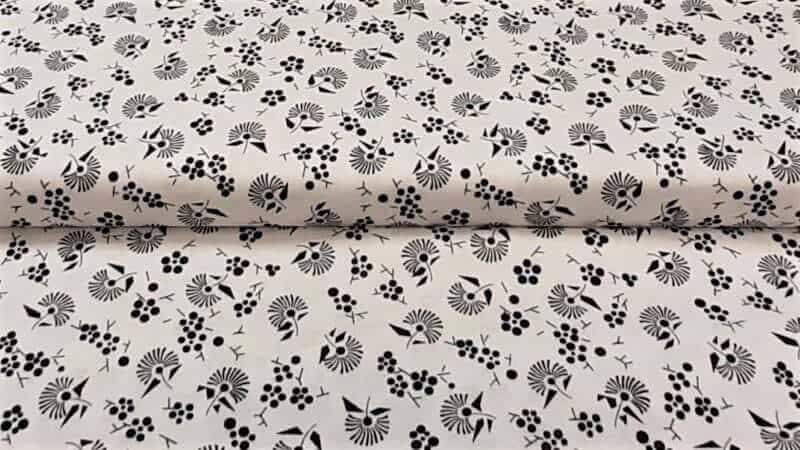 Cotton Fabric In White And Black - Christina's Fabrics Online Superstore. Shop now