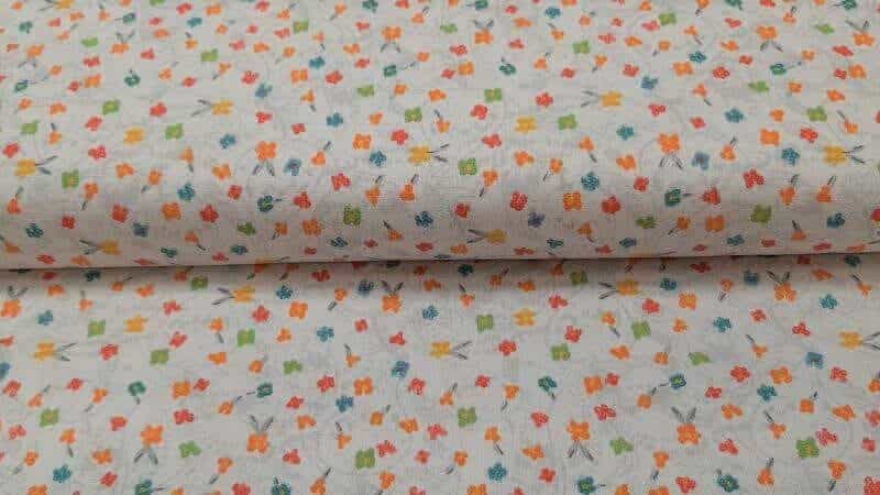 Cotton Fabric In White Print - Christina's Fabrics Online Superstore. Shop now