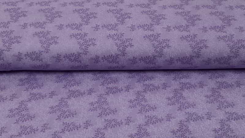 Cotton Fabric In a Lilac Leaf Print - Christina's Fabrics Online Superstore. Shop now