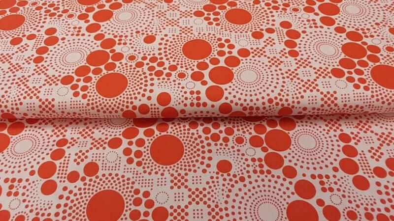Cotton Fabric | Orange Large Dot Print | Christina's Fabrics - Christina's Fabrics - Online Superstore. Shop now
