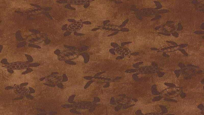 Cotton Fabric, Tonal Brown, Black Turtle Print - Christina's Fabrics - Christina's Fabrics - Online Superstore. Shop now
