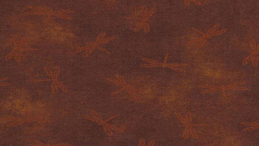 Cotton Fabric | Tonal | Rust |  Dragonfly Print - Christina's Fabrics - Online Superstore.  Shop now 