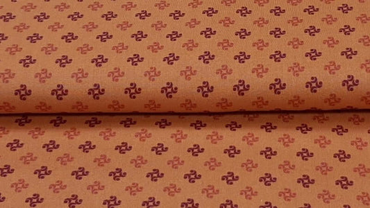 Cotton Fabric In Orange With A Small Print - Christina's Fabrics - Online Superstore.  Shop now 
