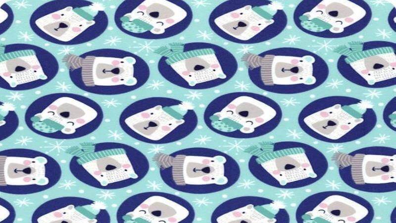 Flannel Fabric In Blue - With A Polar Bear Print - $5.25 - Christina's Fabrics - Online Superstore. Shop now