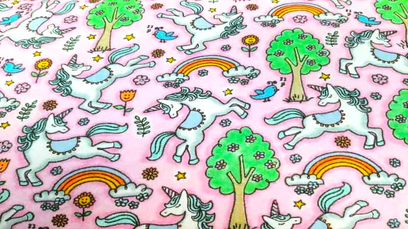 Flannel Fabric In Pink Unicorn - Christina's Fabrics Online Superstore. Shop now