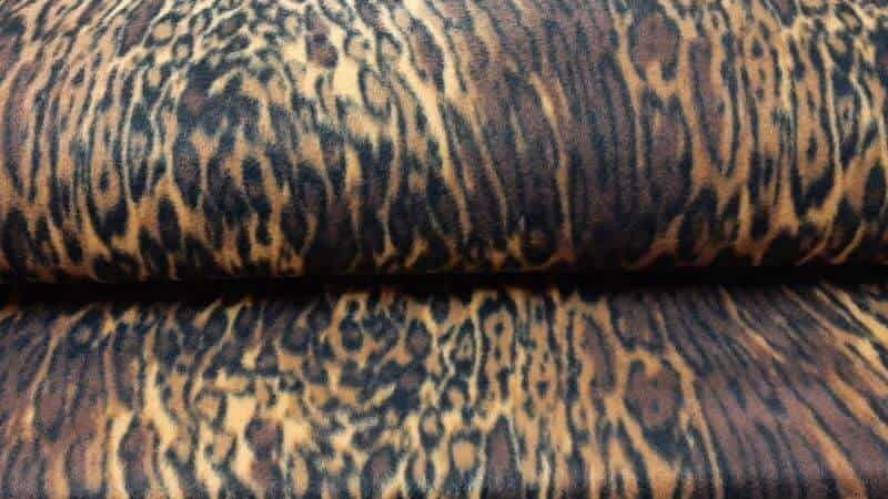 Fleece Fabric In A Brown Leopard Print - Christinas Fabrics Online Superstore. Shop now
