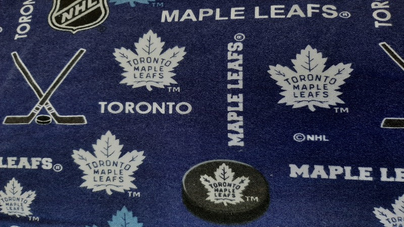 NHL Flannel - The Toronto Maple Leafs - 12.75 per half meter - Christina's Fabrics Online Superstore. Shop now
