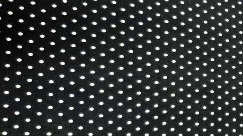 Polyester Fabric In Black Background With A White Polka Dot Print - Christina's Fabrics - Online Superstore. Shop now