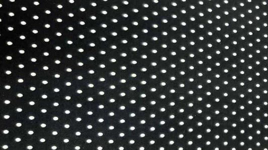 Polyester Fabric In Black Background With A White Polka Dot Print - Christina's Fabrics - Online Superstore.  Shop now 