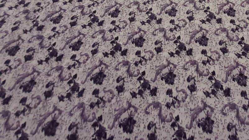 Polyester Fashion Fabric In A Violet Floral Print - Christina's Fabrics - Online Superstore. Shop now