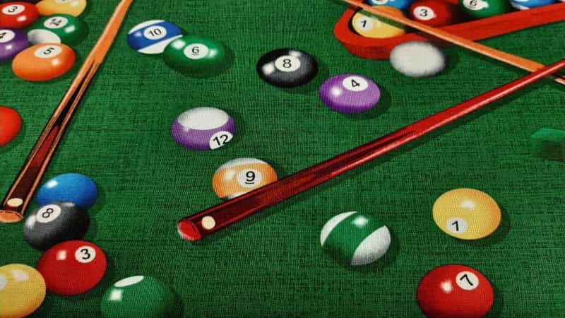 Pool Game Fabric Print In Green - Christina's Fabrics - Online Superstore. Shop now