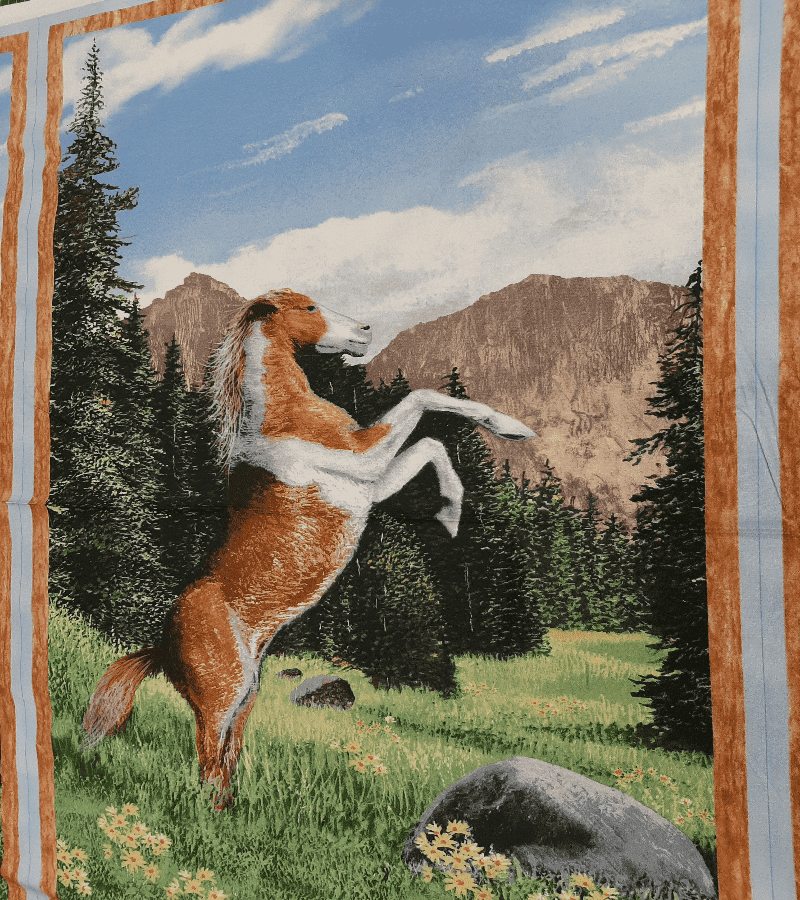 Cotton Fabric Horse Panel 24" x 44" - Christina's Fabrics - Online Superstore. Shop now