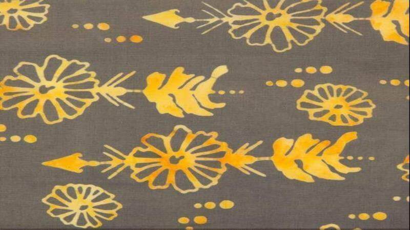 Batik Fabric In A Yellow Daisy Print - $5.50 - Christina's Fabrics - Online Superstore.  Shop now 
