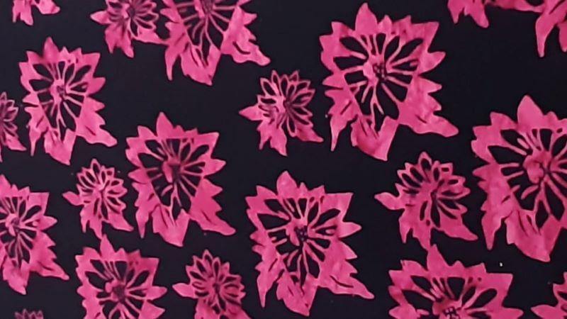 Batik Fabric In Black Floral - $5.50 - Christina's Fabrics - Online Superstore.  Shop now 