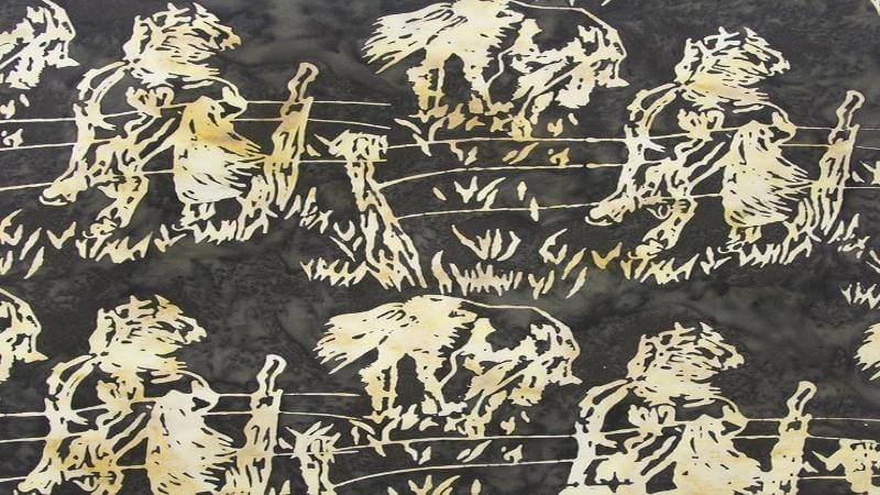 Batik Fabric In Dark Brown Print - Country Retreat - Christina's Fabrics - Online Superstore.  Shop now 