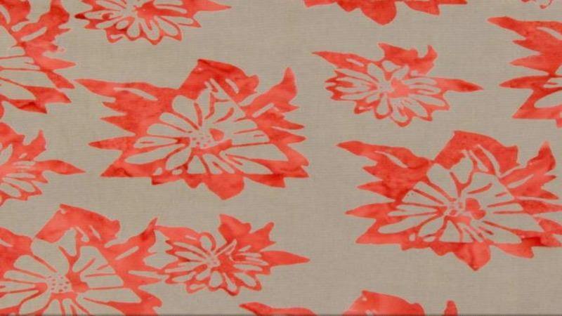 Batik Fabric In Grey And Dark Orange Daisies - Christina's Fabrics - Online Superstore.  Shop now 