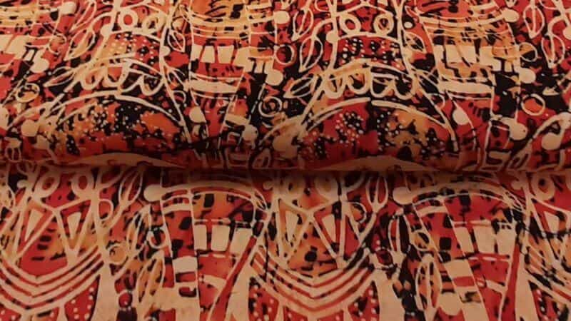Batik Fabric In Pumpkin Orange - Christina's Fabrics Online Superstore.  Shop now 