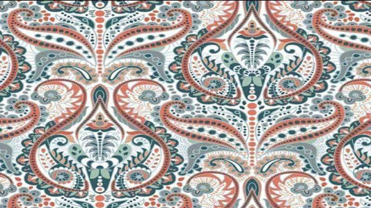 Chiffon Fabric In Teal With A Damask Print - $4.50 - CHRISTINA'S FABRICS | GREAT PRICES QUALITY FABRICS.  Shop now 