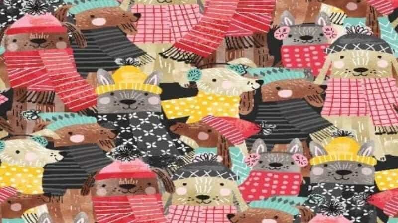 Christmas Cotton Fabric In A Christmas Dog Print - Christina's Fabrics Online Superstore.  Shop now 