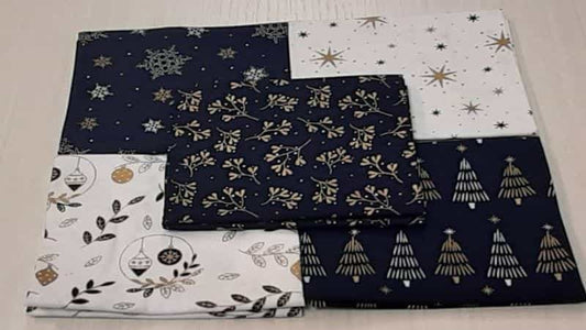 Christmas Fat Quarter Metallic Bundles - All About Christmas - Christina's Fabrics Online Superstore.  Shop now 
