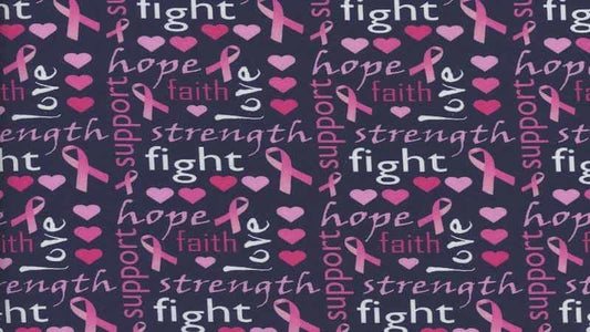 Cotton Fabric| Cancer Awareness | Ribbons & Words| Christina's Fabrics - Christina's Fabrics - Online Superstore.  Shop now 
