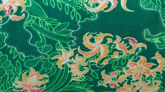 Cotton Fabric In A Beautiful Green Print - Christina's Fabrics - Online Superstore.  Shop now 
