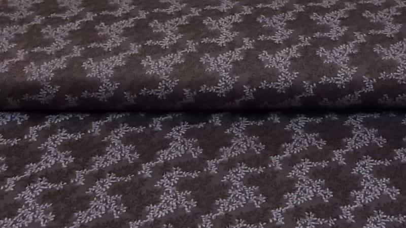 Cotton Fabric In A Black Leaf Print - Christina's Fabrics Online Superstore.  Shop now 