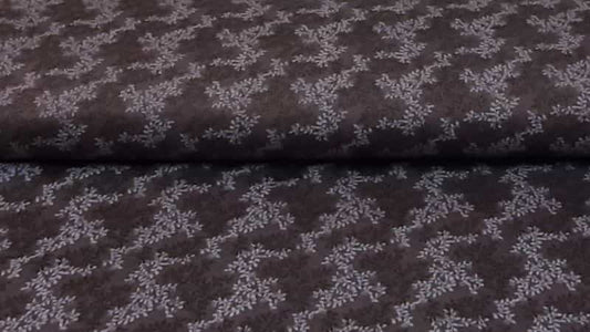 Cotton Fabric In A Black Leaf Print - Christina's Fabrics Online Superstore.  Shop now 