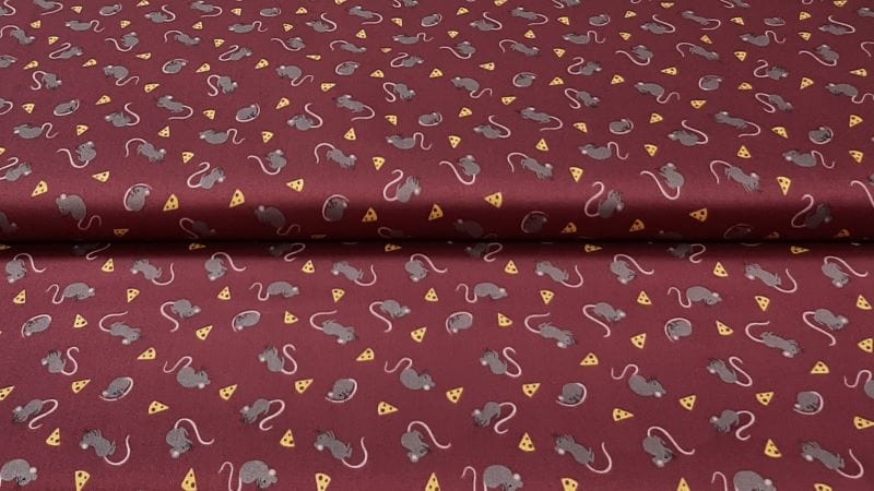 Cotton Fabric In A Burgundy Color With A Cute Print - Christina's Fabrics - Online Superstore.  Shop now 