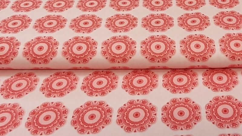 Cotton Fabric In A Cream Print - Christina's Fabrics - Online Superstore.  Shop now 