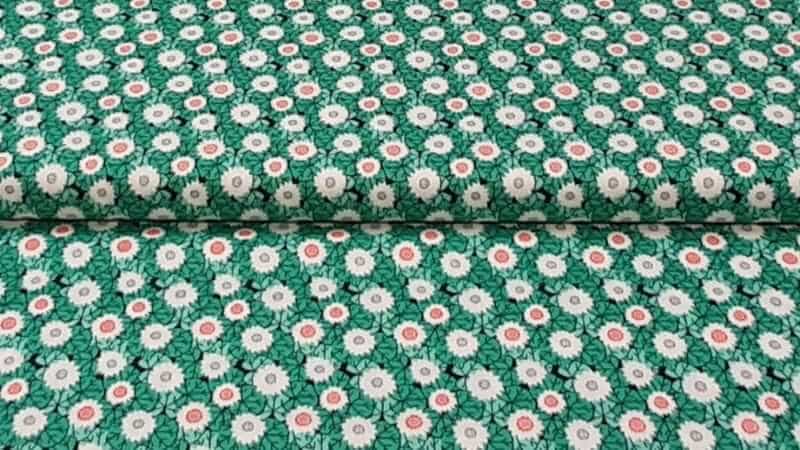 Cotton Fabric In A Green Color Print - Christina's Fabrics Online Superstore.  Shop now 