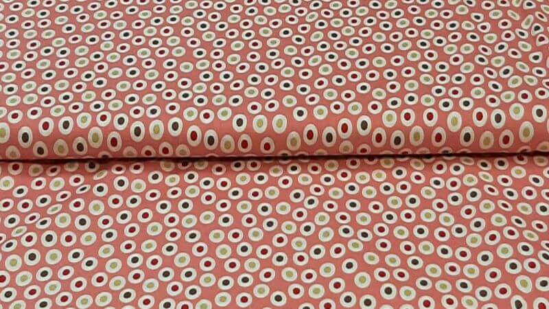 Cotton Fabric In A Pink Background With A Dot Print - Christina's Fabrics - Online Superstore.  Shop now 