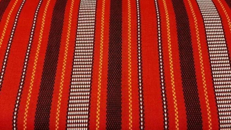 Cotton Fabric In A Red Striped Print- $4.95 - Christina's Fabrics - Online Superstore.  Shop now 