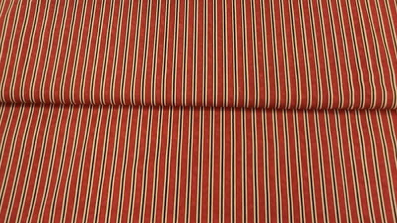 Cotton Fabric In A Rusty Brown Striped Print - Christina's Fabrics - Online Superstore.  Shop now 